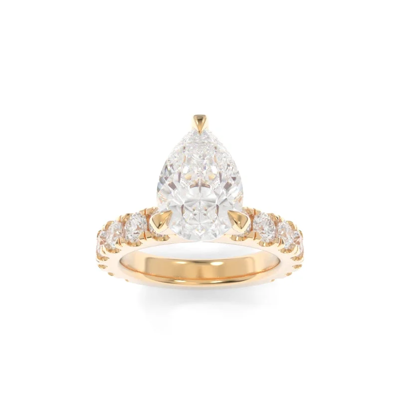 square cut engagement rings for women -Simone Ring Pear