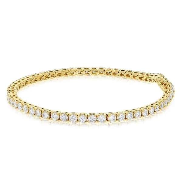 stacked gold bracelets for women -7 Carat Diamond Tennis Bracelet