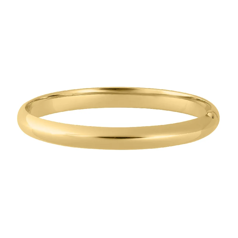 simple bangles for women -Adult 14K Gold Filled Plain 8mm Large Bangle