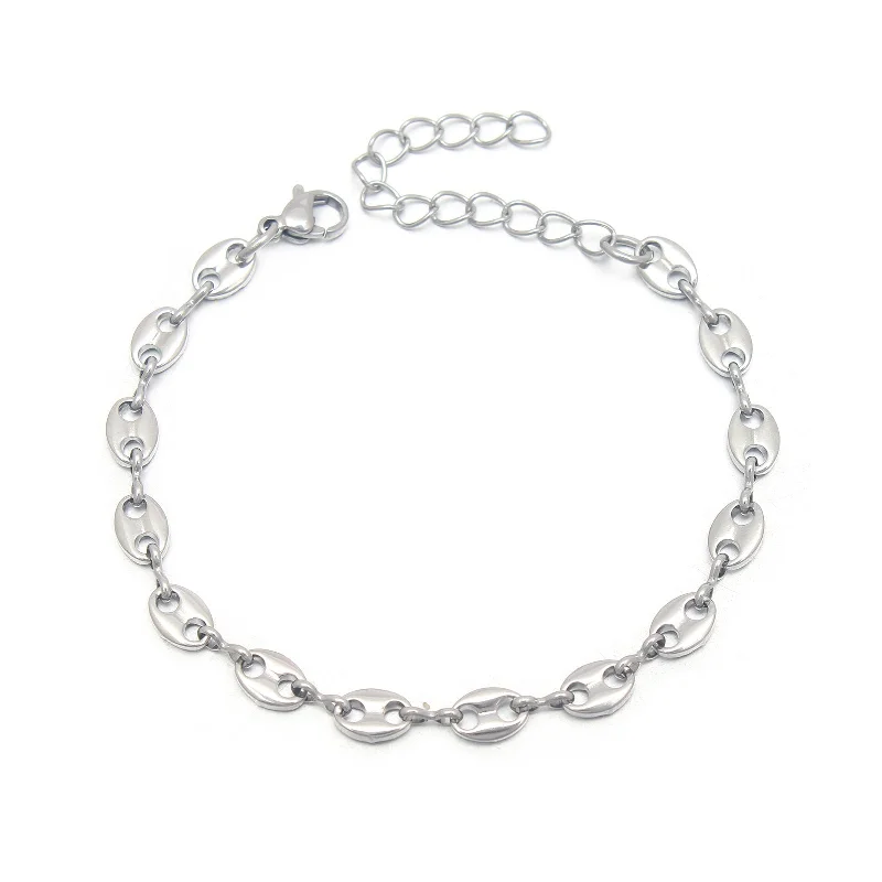 Pig Nose Bracelet Steel Color