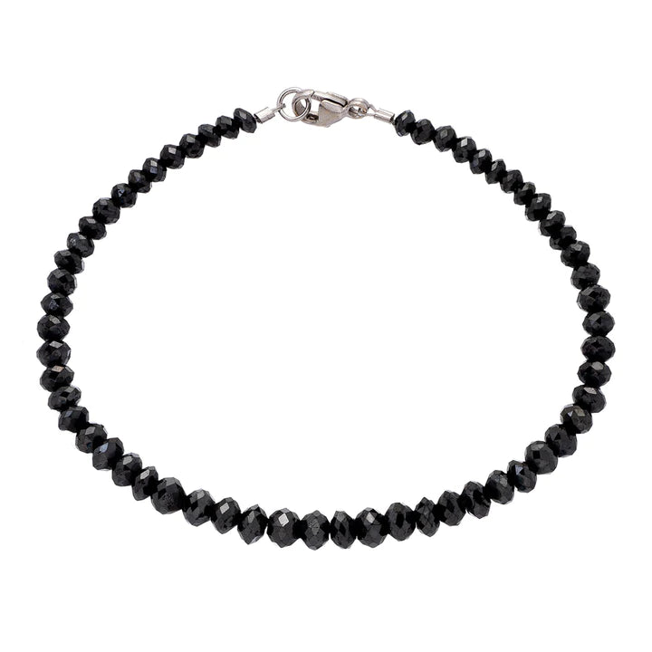 silver charm bracelets for women -Noir Black Diamond Bracelet