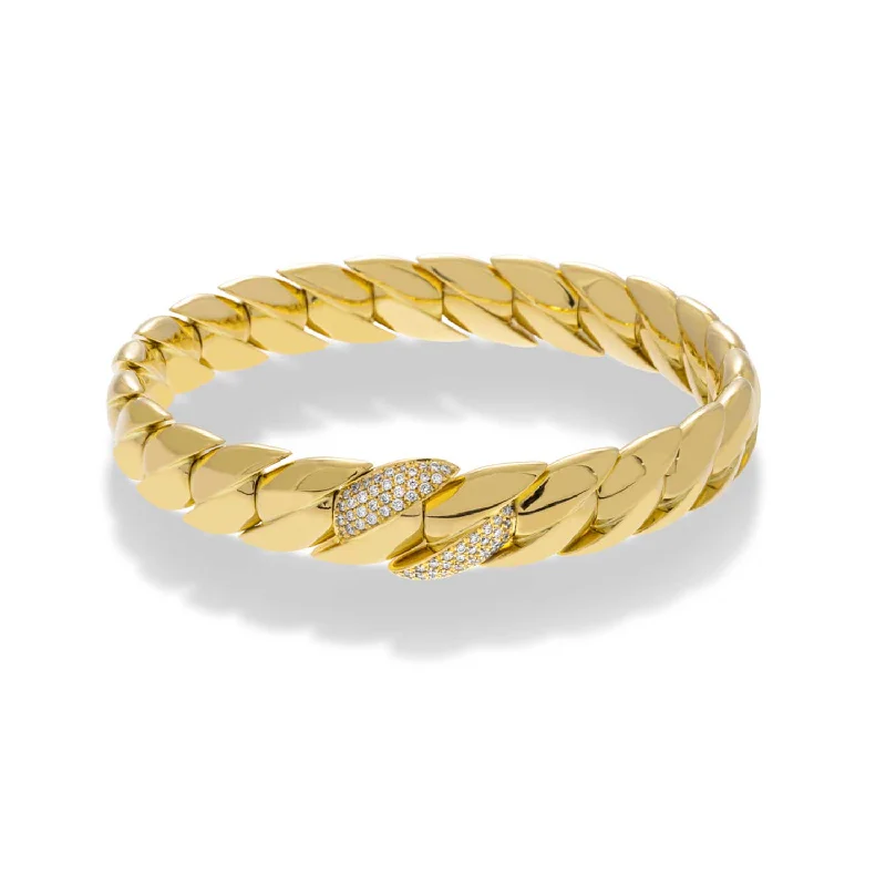 adjustable gold bracelets for women -0.29ctw, 18K Yellow Gold Tresore Stretch Bracelet