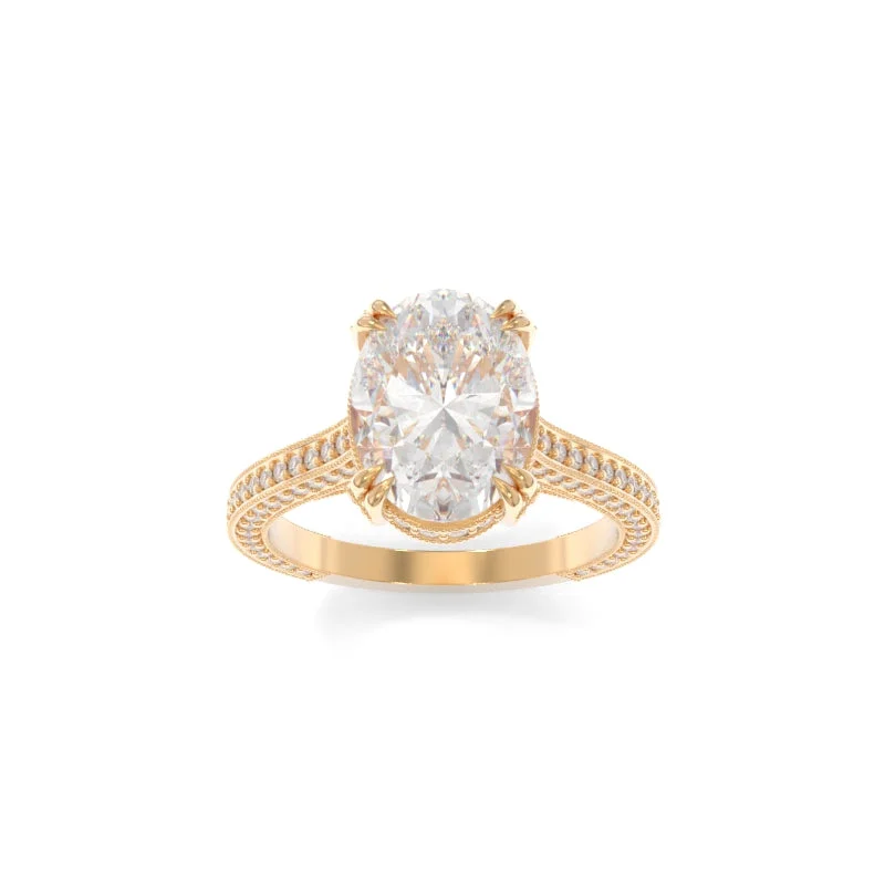 art deco engagement rings for women -Quinn Ring Oval