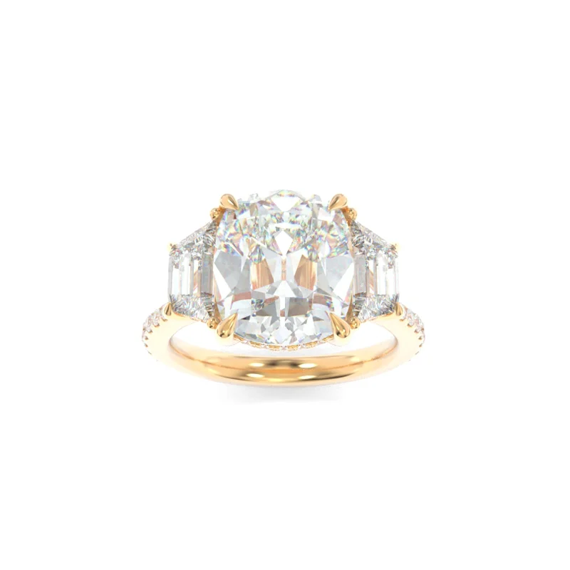 unique diamond engagement rings for women -Blair Ring Old Mine Cushion