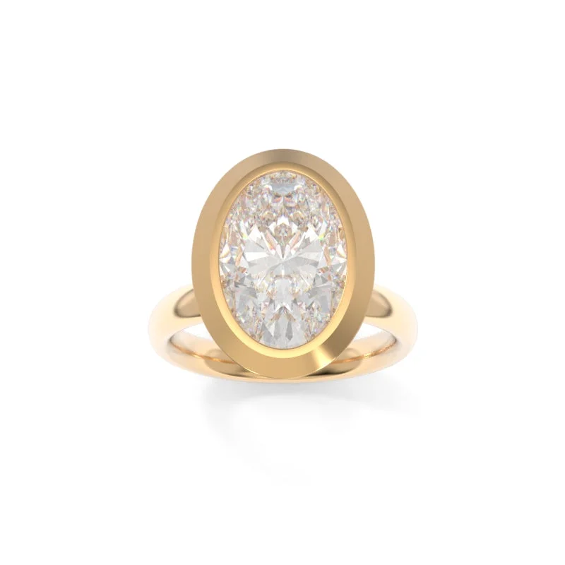 engagement rings with intricate designs for women -Betty Solitaire Oval