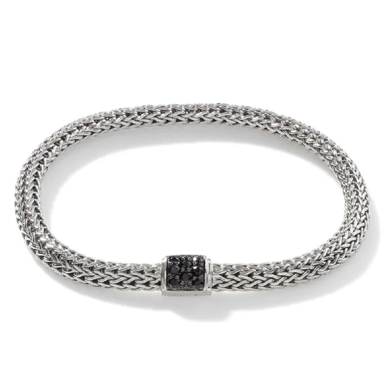 elegant tennis bracelets for women -JOHN HARDY Icon 5mm Black Sapphire Bracelet