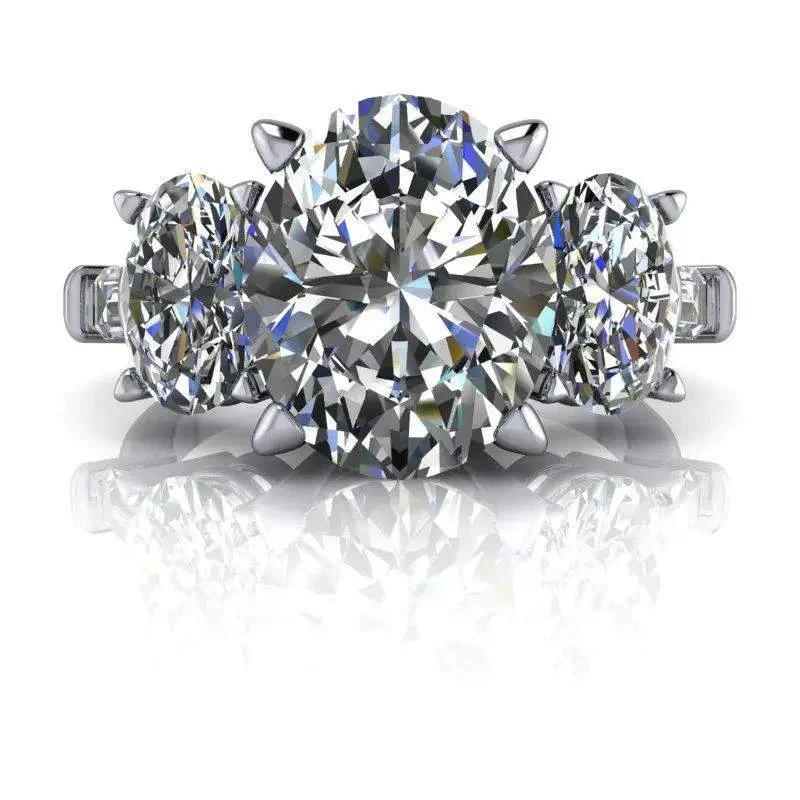 stackable engagement rings for women -Gertrude No. 1 Moissanite Ring