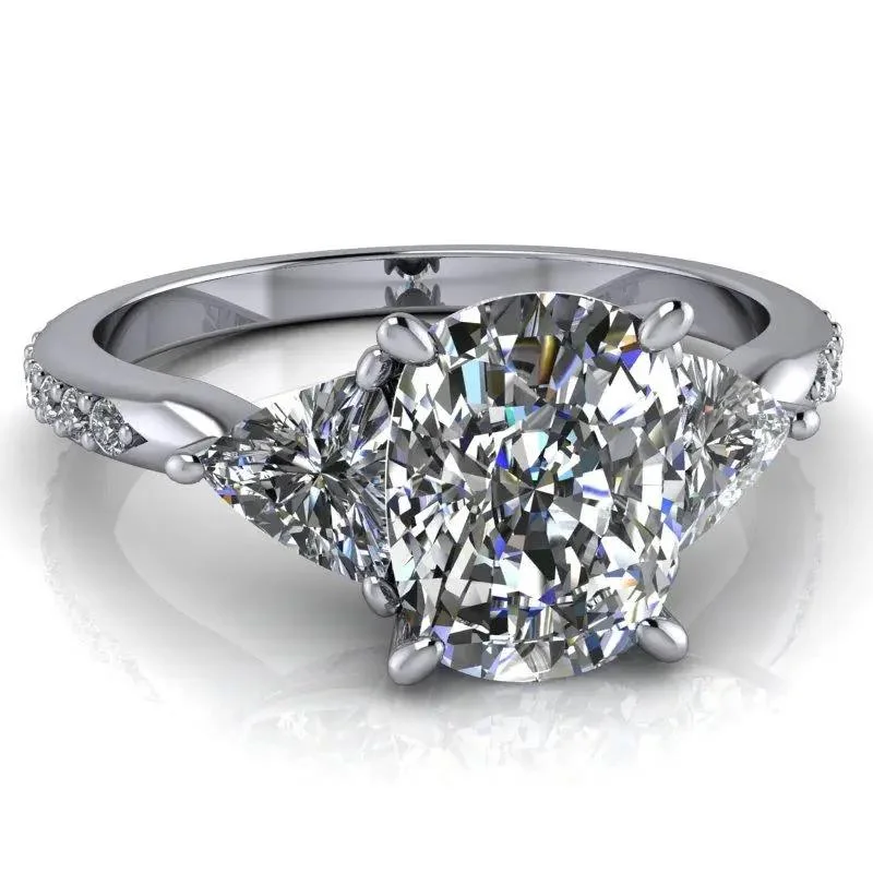 non-traditional engagement rings for women -Adia No. 1 Moissanite Ring