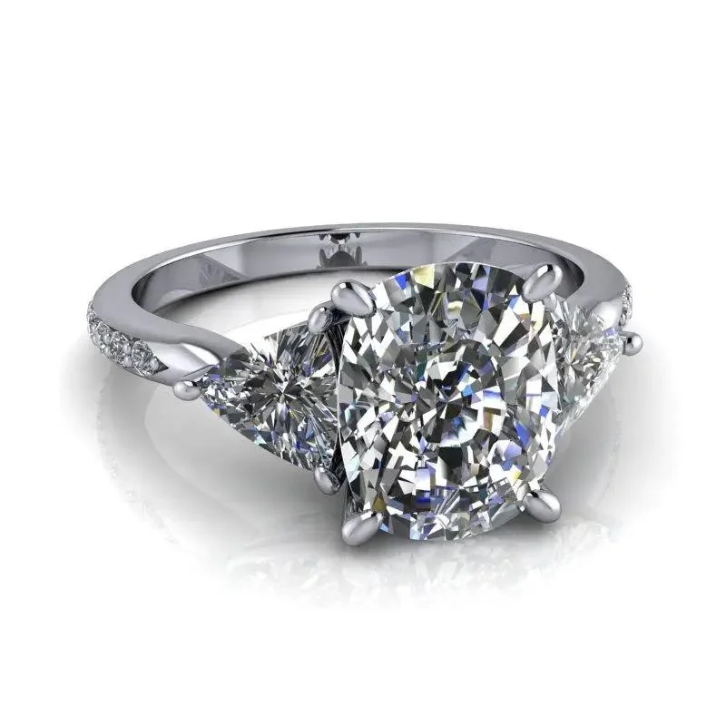 engagement rings with antique diamond settings for women -Adia No. 2 Moissanite Ring