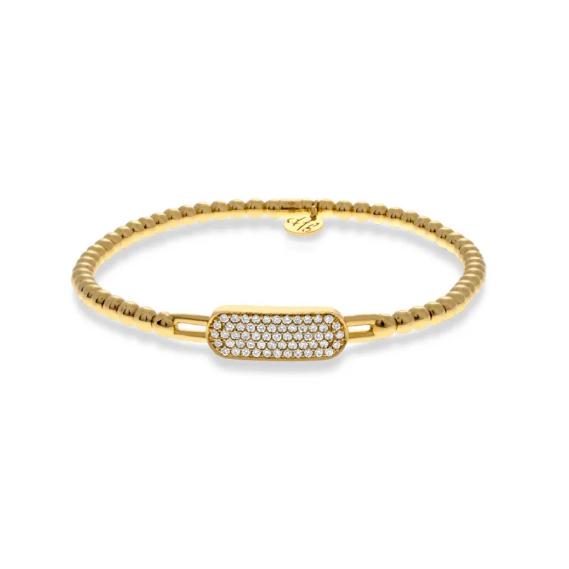 gold-plated bracelets for women -0.24ctw, 18K Yellow Gold Tresore Stretch Bracelet