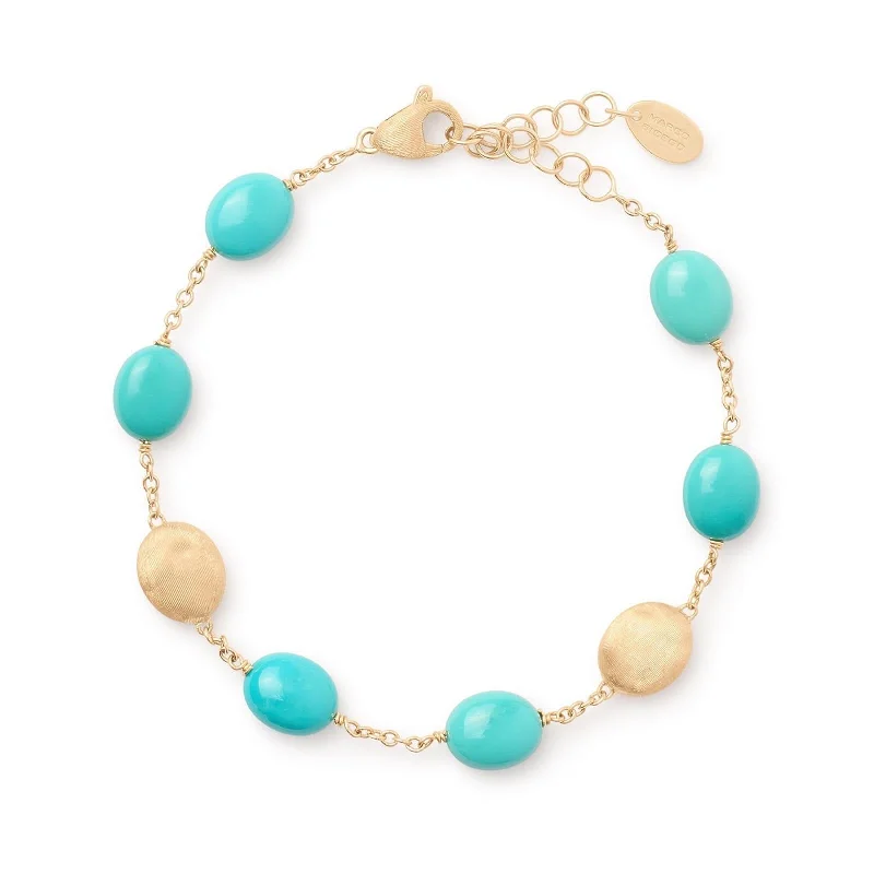 gold bracelets for women -MARCO BICEGO Siviglia Turquoise Bracelet