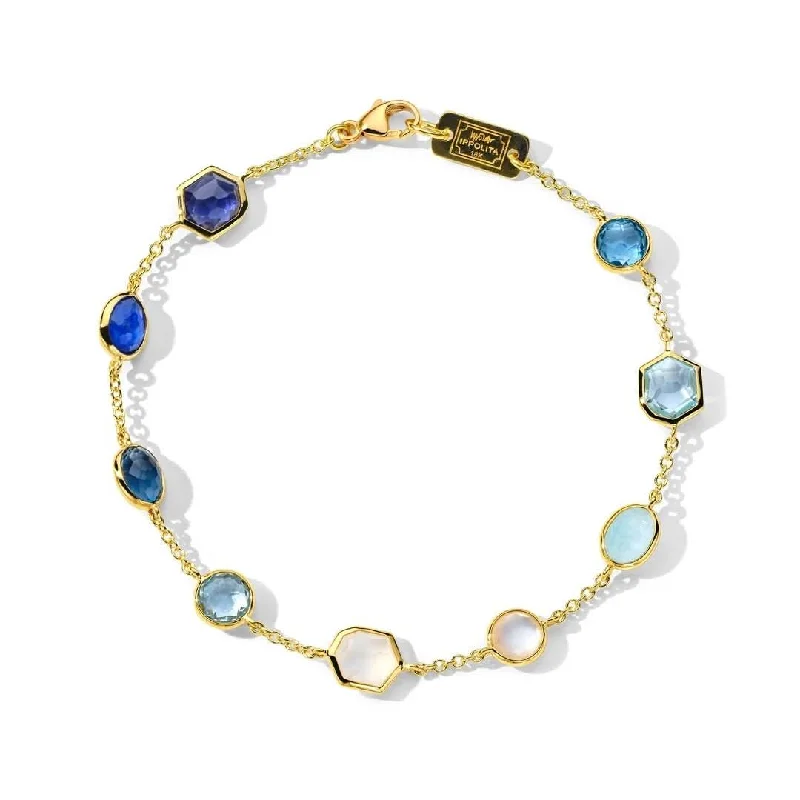 silver bangles with crystals for women -IPPOLITA Rock Candy Confetti Bracelet in Mare