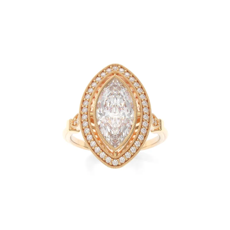 diamond solitaire engagement rings for women -Lillian Ring Marquise