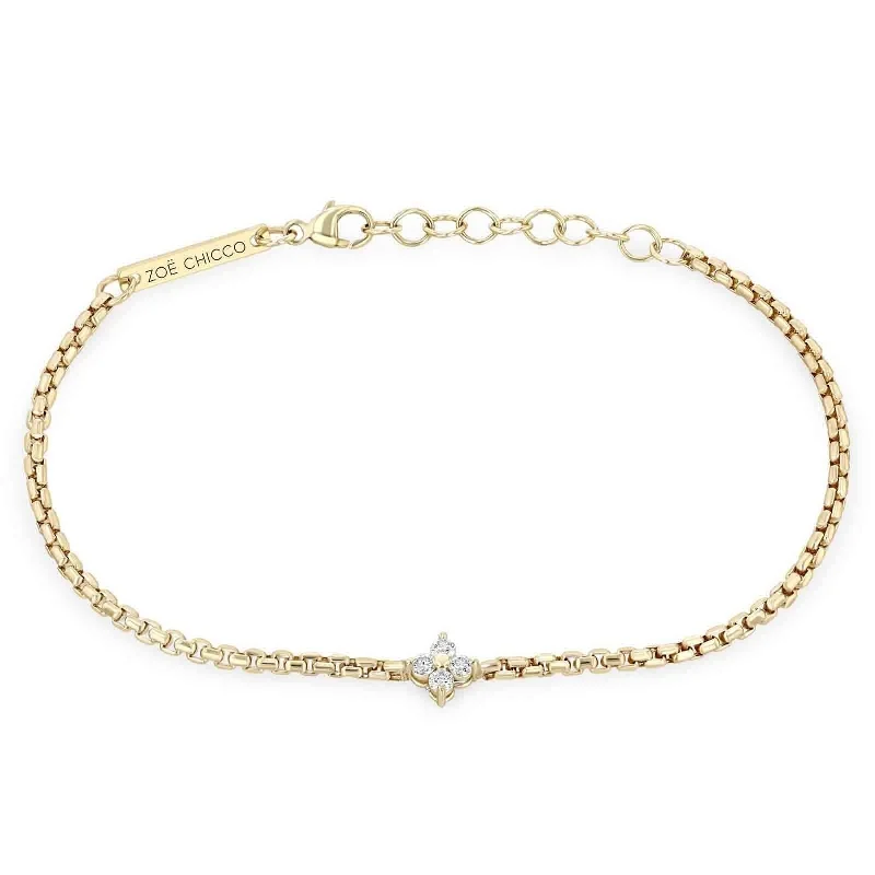 women’s handmade gold bracelets -ZOE CHICCO Diamond Quad Bracelet