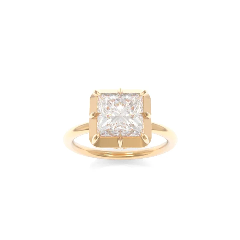 halo engagement rings for women -Colette Ring Princess