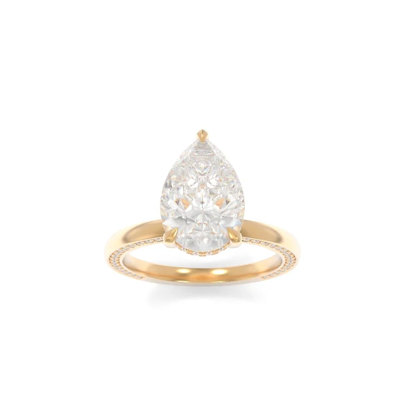 solitaire diamond engagement rings for women -Olivia Ring Pear