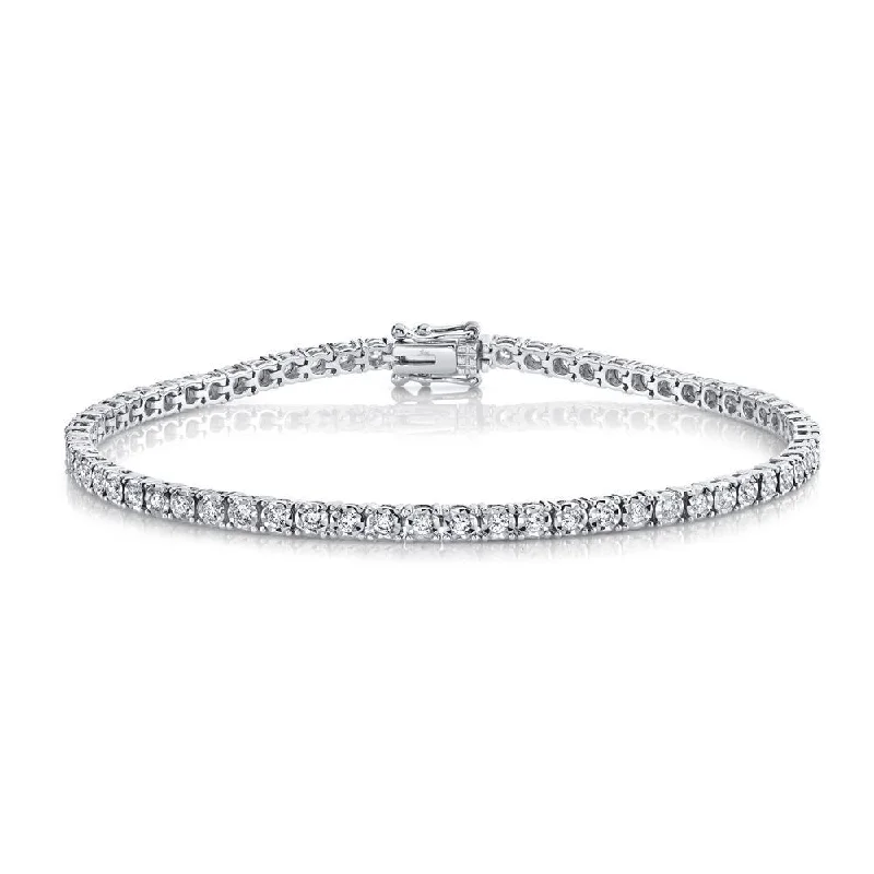 luxury charm bangles for women -1.00ctw Diamond Tennis Bracelet