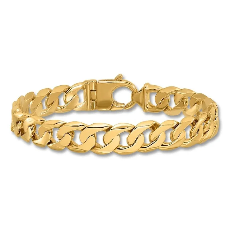 women’s statement bracelets -Gold 9.2MM Curb Link Bracelet