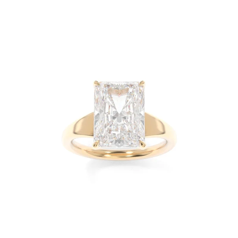 engagement rings with modern settings for women -Collins Solitaire Radiant