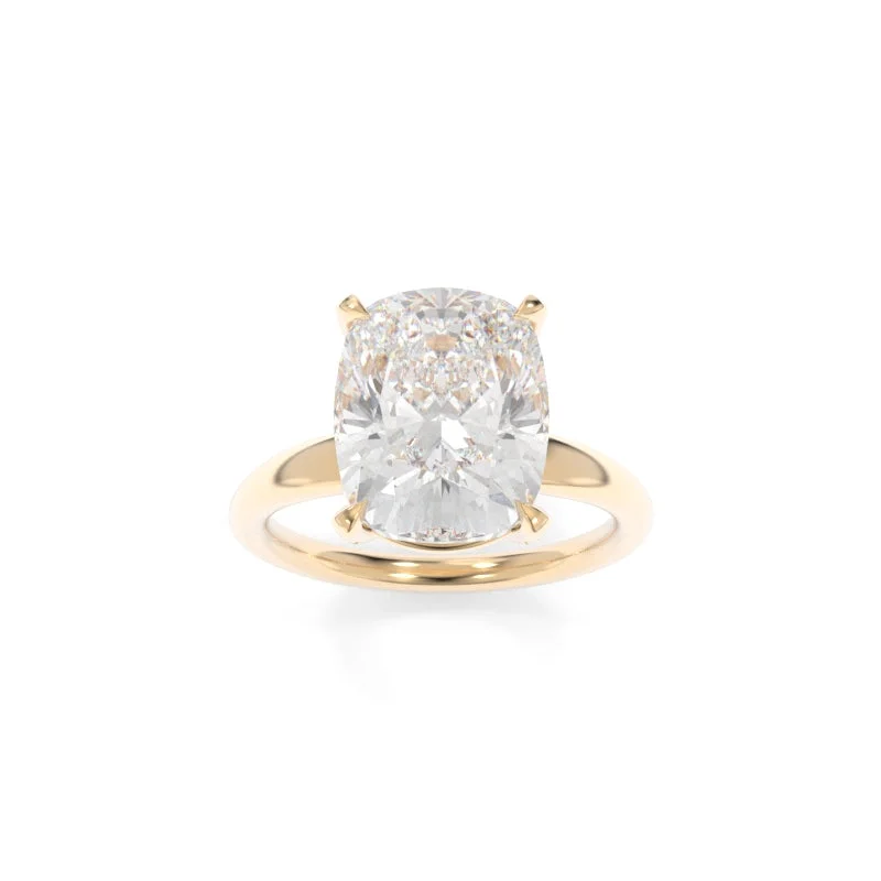 vintage engagement rings for women -Holland Solitaire Elongated Cushion (Diamond X-Version)