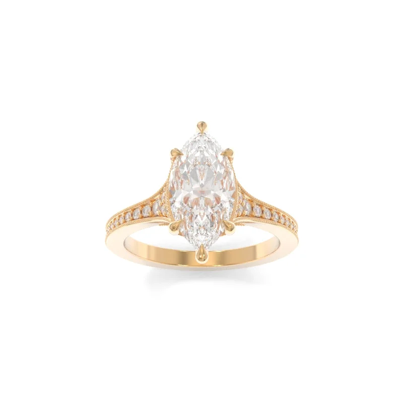 engagement rings with large oval diamonds for women -Viola Ring Marquise