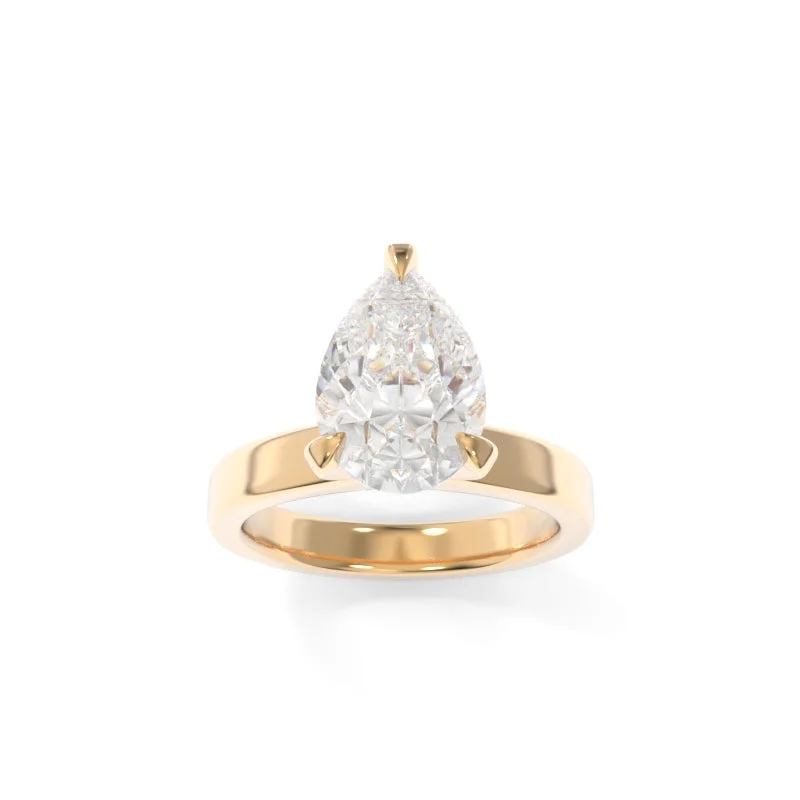 unique vintage engagement rings for women -Simone Solitaire Pear