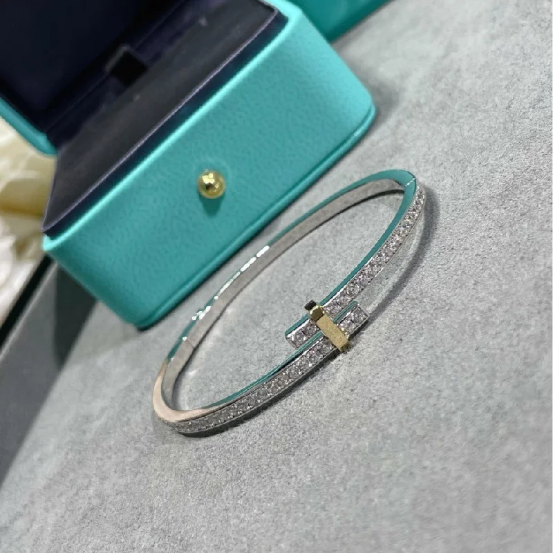 gold bracelets for women -Elegant Lady Geometric Copper Plating Inlay Zircon Platinum Plated Bangle