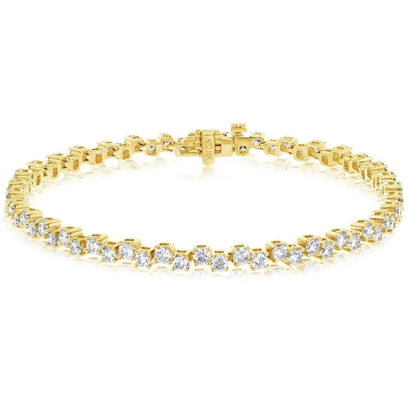 engraved bracelets for women -Diamond Zig Zag Bracelet