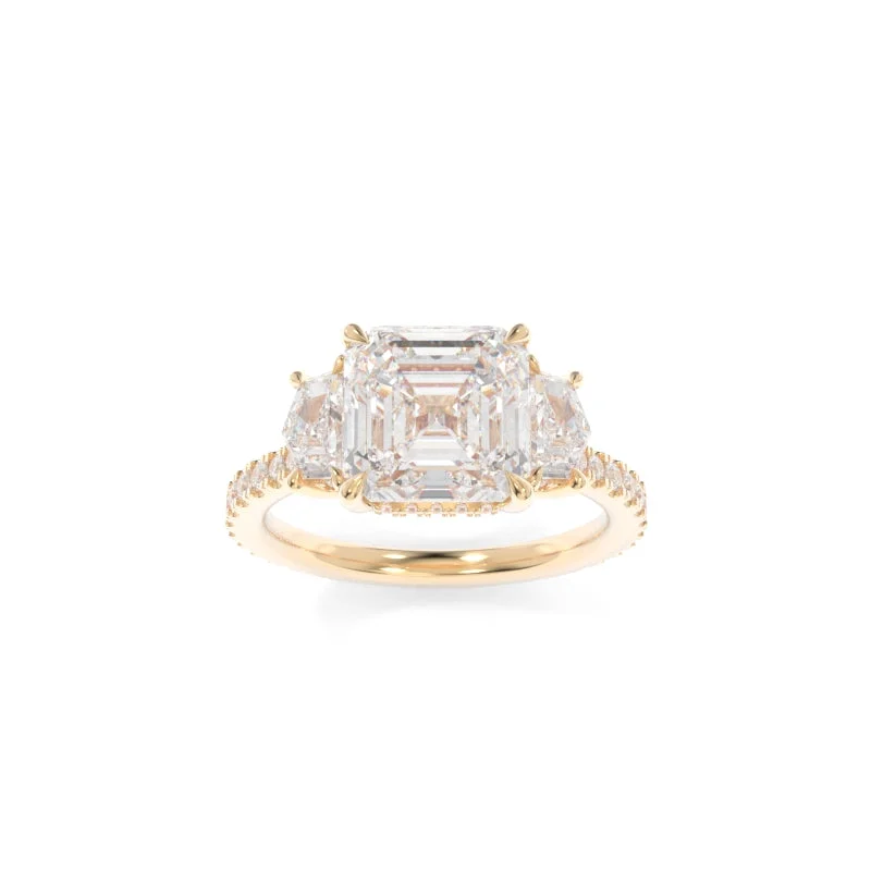 engagement rings with oval-cut sapphires for women -Michelle Ring (Cadillac Version) Asscher