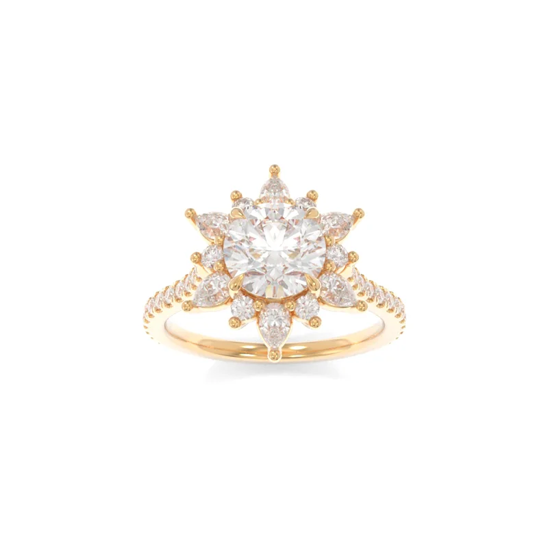 stackable engagement rings for women -Loretta Ring Round