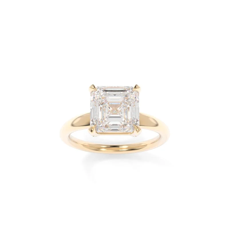 wedding and engagement rings for women -Holland Solitaire Asscher (All Metal Version)