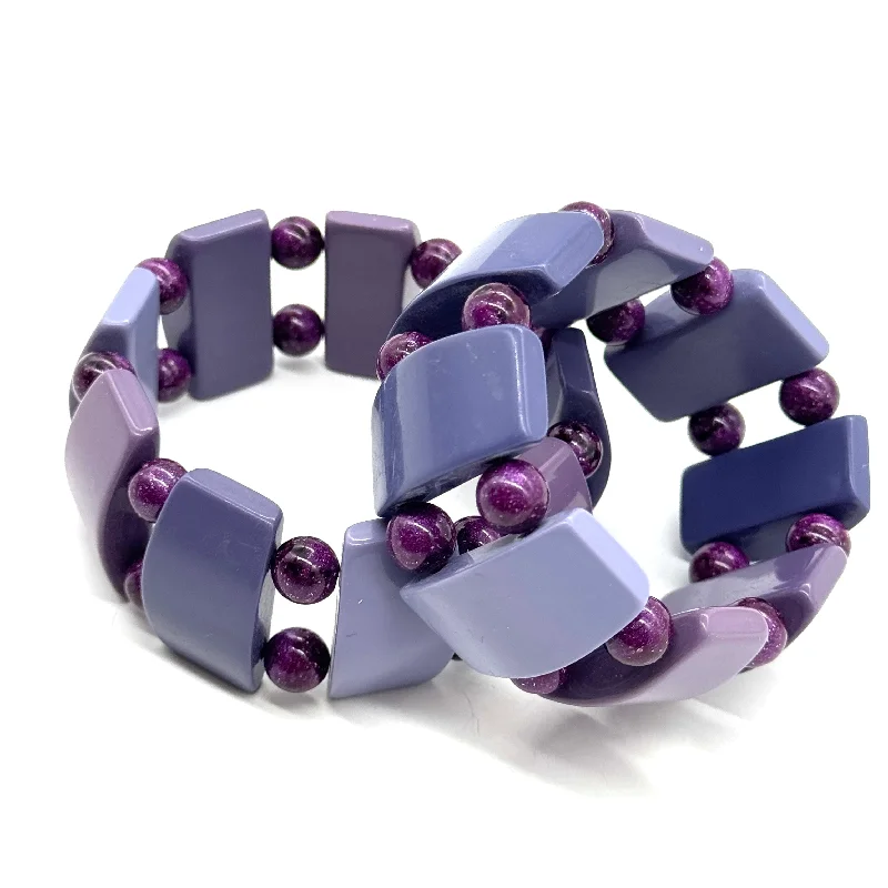 women’s gold bracelets with diamonds -Purple Ombre' Double Stack Stretch Bracelet