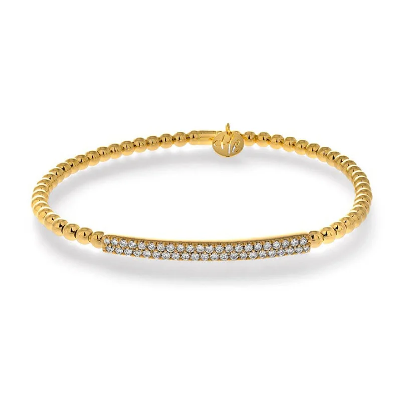 women’s statement bracelets -0.41ctw, 18K Yellow Gold Tresore Stretch Bracelet