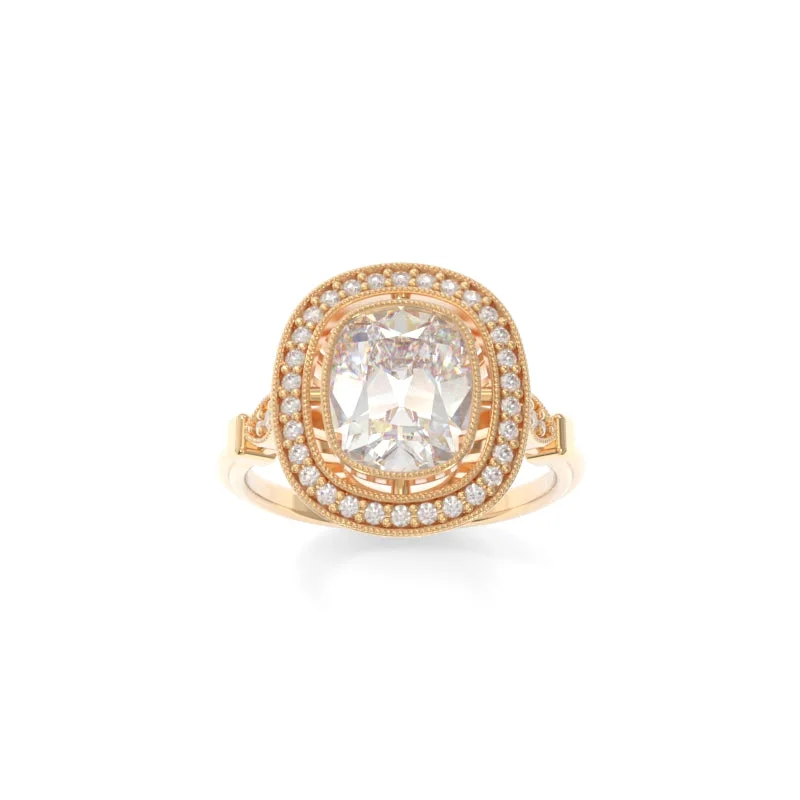 luxury engagement rings for women -Lillian Ring Old Mine Cushion