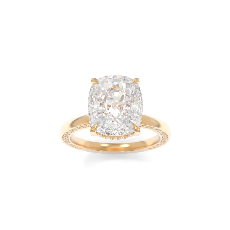 vintage inspired engagement rings for women -Olivia Ring Elongated Cushion