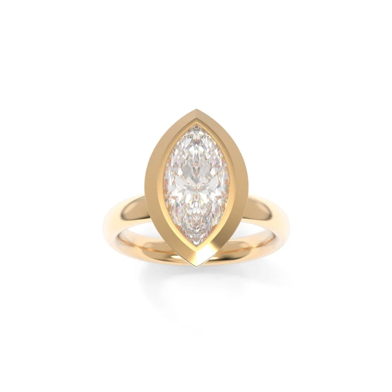 engagement rings with diamonds and sapphires for women -Betty Solitaire Marquise