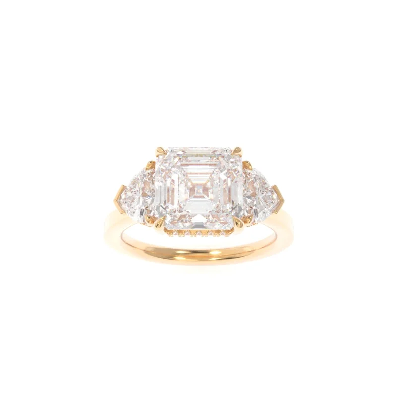 affordable engagement rings for women -Michelle Solitaire (Heart Version) Asscher