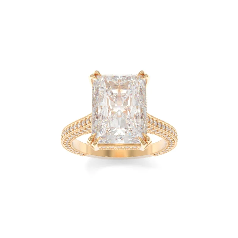 engagement rings with beautiful halo settings for women -Quinn Ring Radiant