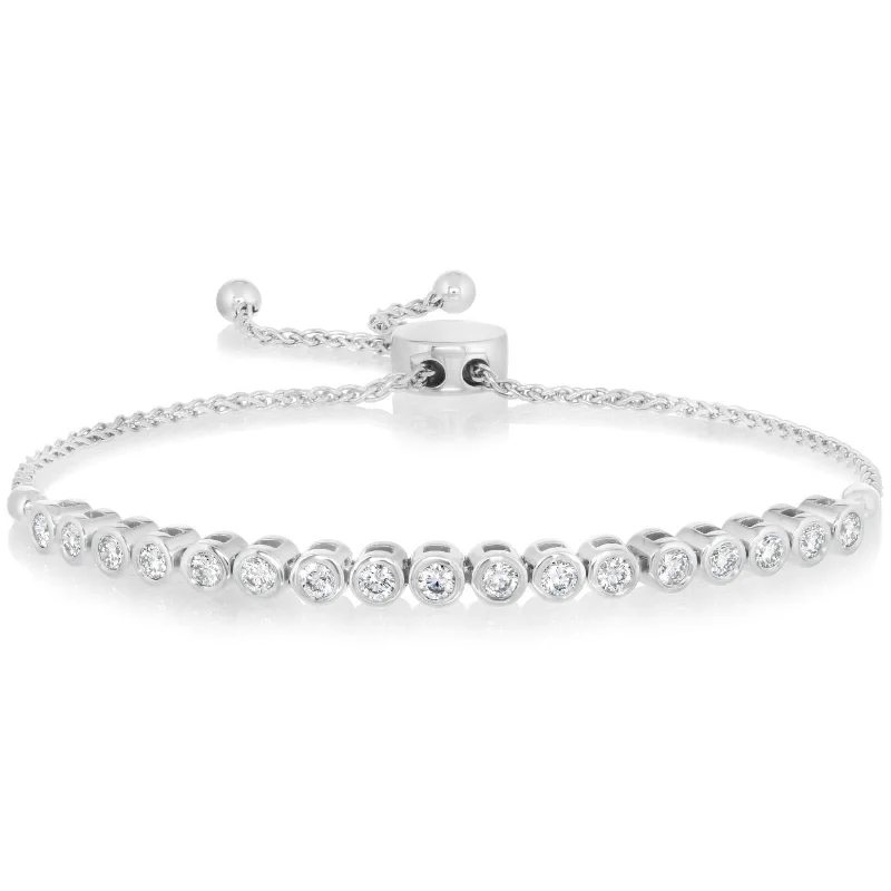 beaded bracelets for women -1 Carat Diamond Bolo Bracelet