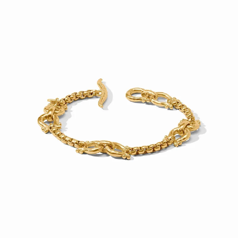 stacked gold bracelets for women -Julie Vos Saratoga Demi Link Bracelet