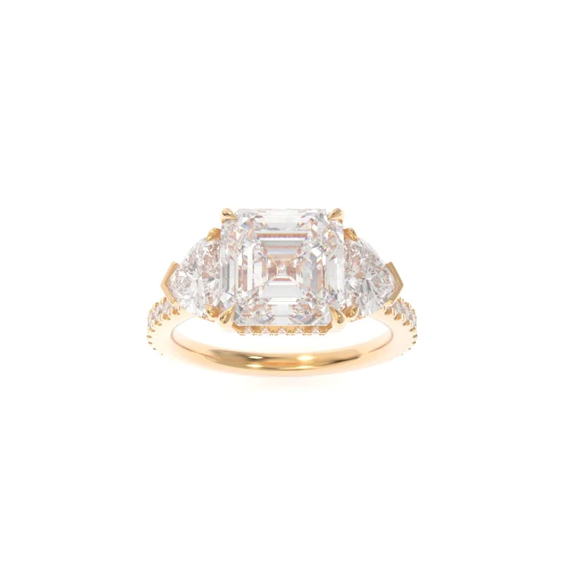 emerald cut engagement rings for women -Michelle Ring (Heart Version) Asscher