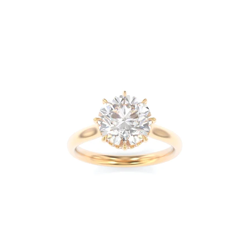 luxury engagement rings for women -LynnieBeth Solitaire Round