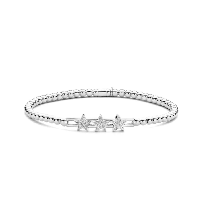 women’s gemstone bracelets -0.13ctw, 18K White Gold Tresore Stretch Bracelet