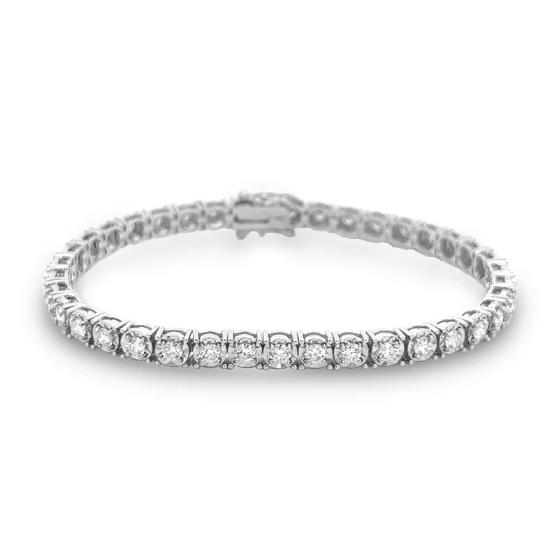 stretch bracelets for women -3.00ctw Diamond Illusion Bracelet