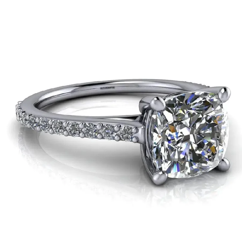 double halo engagement rings for women -Aurelia No. 1 Moissanite Ring