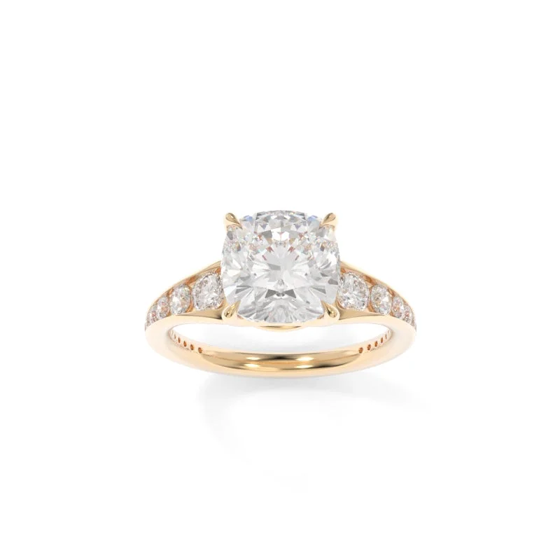 engagement rings with smaller diamonds for women -Collins Ring Cushion