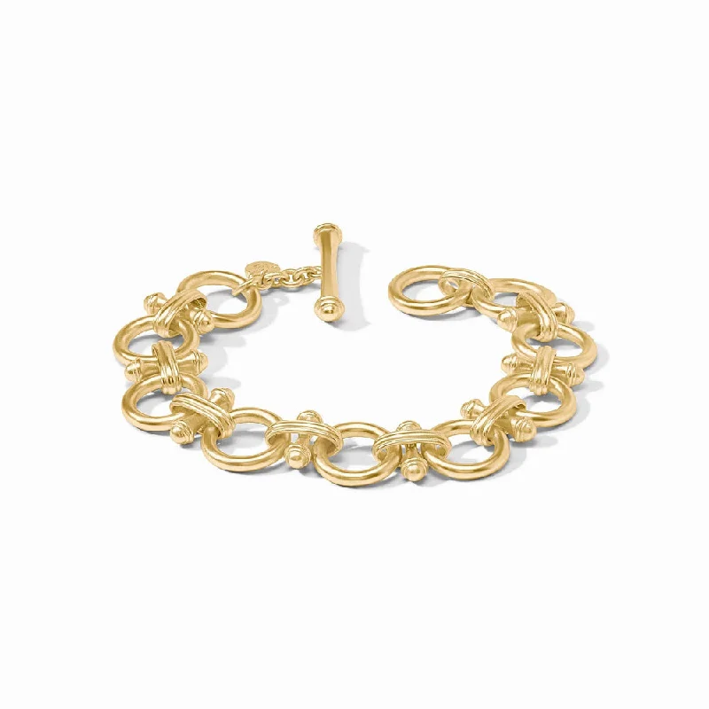 women’s handmade gold bracelets -Julie Vos Bamboo Link Bracelet