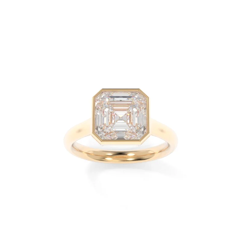 trendy engagement rings for women -Gwen Solitaire Asscher