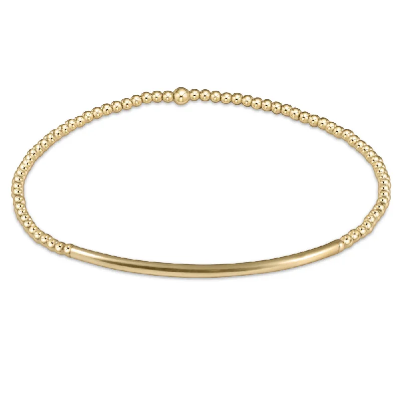 women’s monogram bracelets -enewton 6.25" Classic Gold Bead Bracelet - Bliss Bar Smooth 2mm