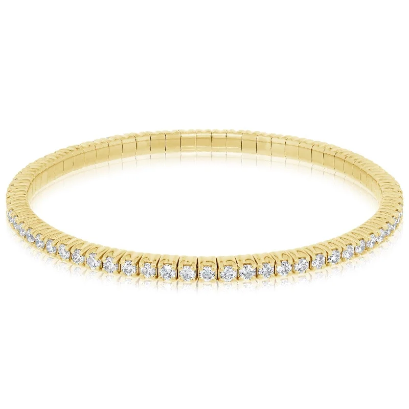 statement charm bangles for women -3 Carat Diamond Stretchy Bracelet